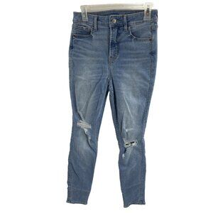 Old Navy Womens Jeans Extra High Rise Rockstar Super Skinny Distressed Size 4